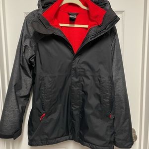 The North Face 3 in 1 Dry Vent Coat. Boys size XL (18/20). Black/grey/red.